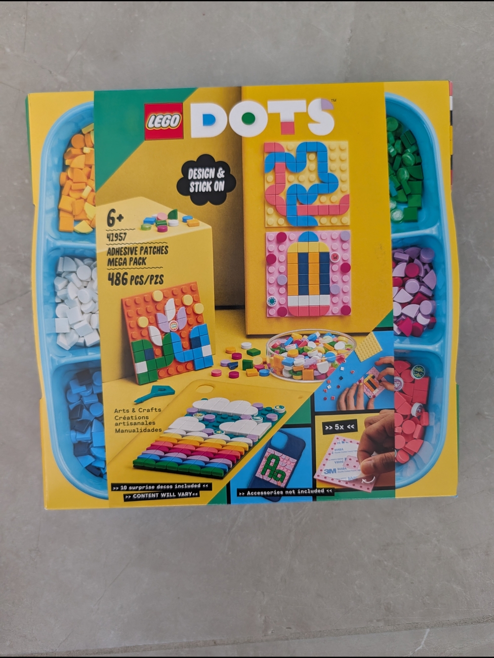 LEGO DOTS Adhesive Patch Set 41957 Mosaic Craft Kit 486 pcs